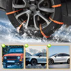 Universal Reusable Anti-Skid Nylon Tire Chains – Install in 90s, No Jack Needed