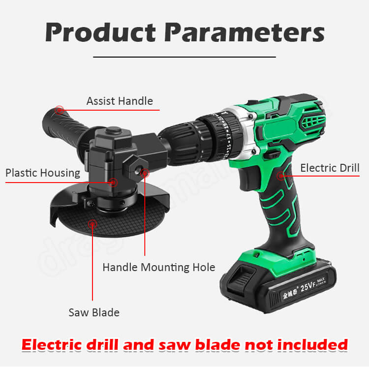 Electric Drill To Angle Grinder Converter