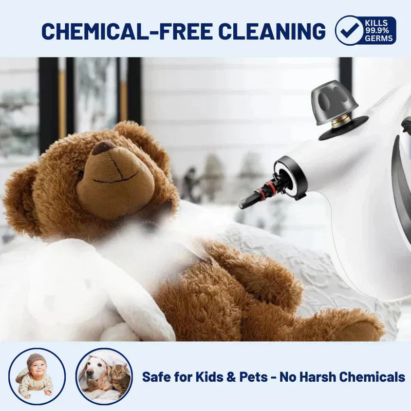 SALE !! Pressurized Handheld Multi-Surface Natural Steam Cleaner with 12 pcs Accessories